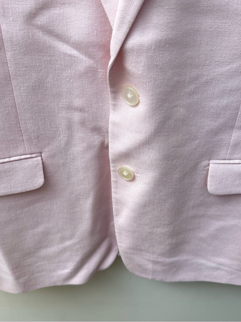 Chaps Linen Blend Pale Pink Two-Button Sport Coat - Picture 5 of 12